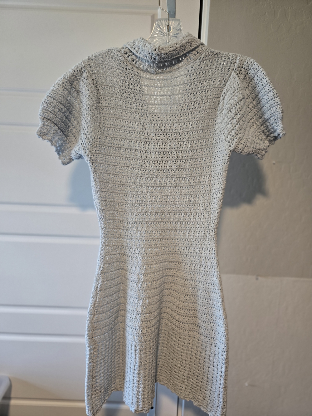 Light Blue Crochet Dress - Picture 4 of 7